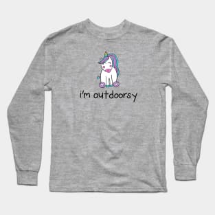 Unicorn Outdoorsy Long Sleeve T-Shirt